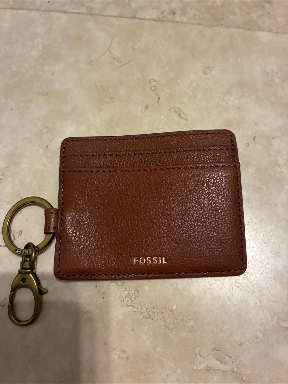 Fossil Brown Leather Shoulder Bag with Wallet & Card Case - Picture 9 of 10